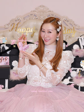 PRINCESS CRYSTAL BUTTERFLY - LILAC BABY PINK